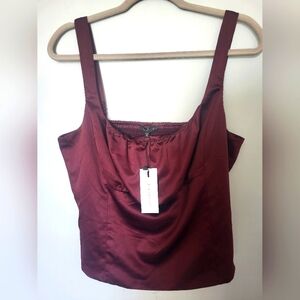 4 for $30 🌈 Dynamite Harlow BNWT ruched fitted satin cami XL